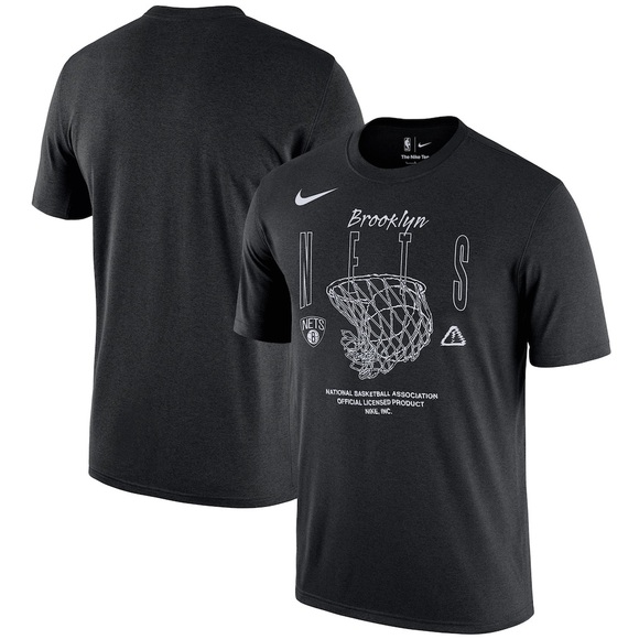Nike NBA Black Brooklyn Nets Max 90 Courtside T-Shirt - Mens small - Picture 9 of 11